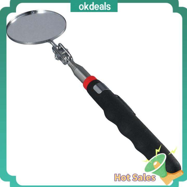 OKDEALS Extends 2473cm Telescoping Inspection Mirror Stainless Steel