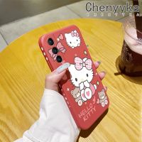 Chenyyyka เคสปลอกสำหรับ Samsung S21พลัส5G S21อัลตร้า5G น่ารักลายเฮลโลคิตตี้ดีไซน์ใหม่บางสวยงามเคสโทรศัพท์ป้องกันขอบสี่เหลี่ยมเคสนิ่มเคสปลอกซิลิโคนกันกระแทก