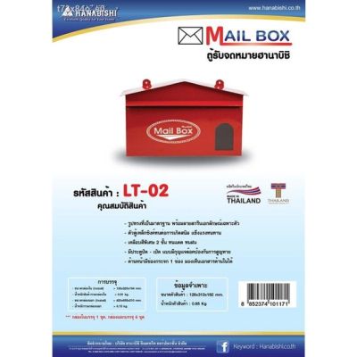 โปรแรง MAILBOX ตู้ไปรณ๊ย์ กล่องไปรษณีย์ ตู้รับจดหมาย สีแดง ขนาด 28x14x7 cm มีช่องเปิดปิดรับจดหมายและที่คล้องกุญแจล๊อคในตัว สุดคุ้ม ตู้จดหมาย ตู้จดหมาย ส แตน เล ส ตู้ ไปรษณีย์ วิน เท จ ตู้จดหมาย โม เดิ ร์ น