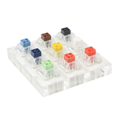 Kailh Box 9 Axis Tester Acrylic Base Transparent Key Cap Black White Black Yellow Brown Red Green Axis Box Navy Box Jade Keycaps