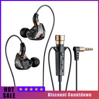 เฮดโฟนแบบเสียบหูหูฟัง KT02 3.5มม. พร้อม Earphone HiFi ไมโครโฟนเบสสำหรับการสตรีมหูฟังคาราโอเกะ