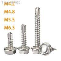 ♧   8  10  12  14 External Hexagon Self Drilling Tapping Screw Thread Metric Hex Bolt 410 Stainless Steel M4.2 M4.8 M5.5 M6.3