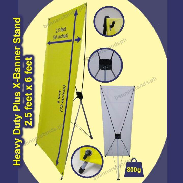 X Banner Tarpaulin Stand XBanner 2.5x6 2.5ft x 6ft Heavy Duty PLUS Tarp