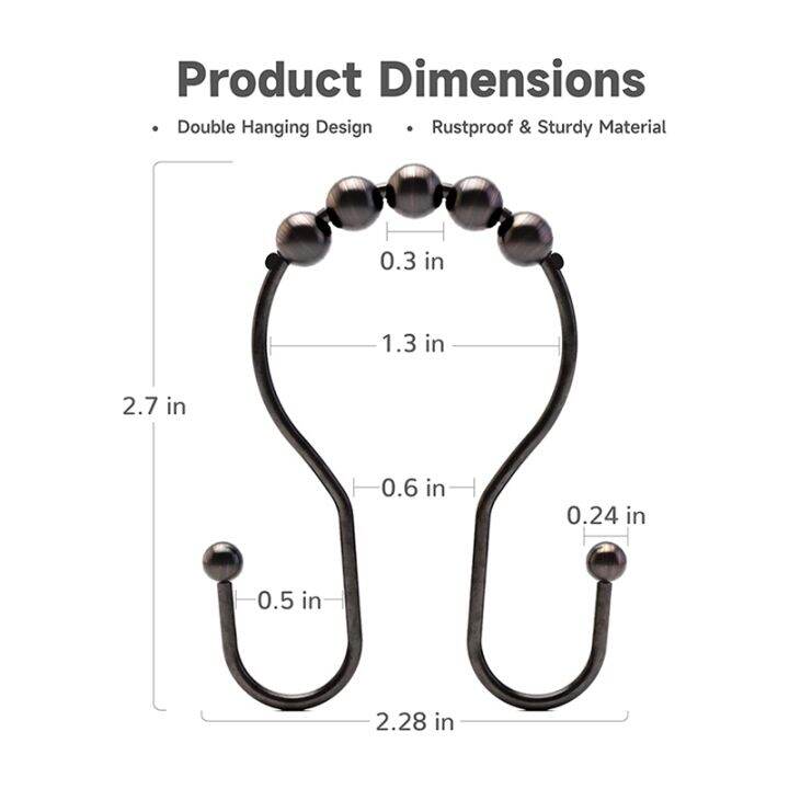 24piece-shower-curtain-rings-bronze-rust-proof-double-shower-curtain-hooks-shower-hooks