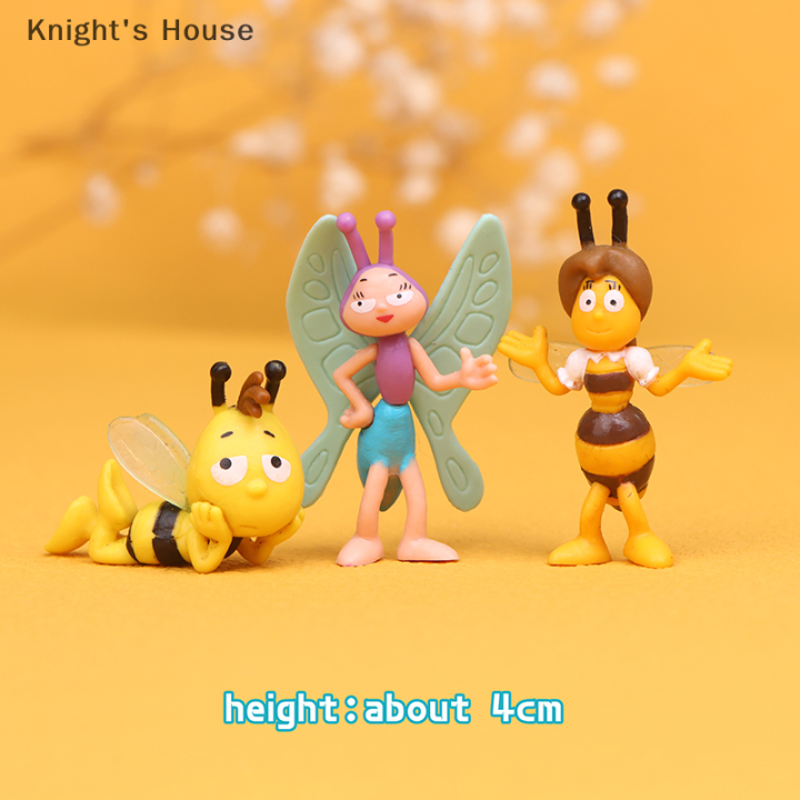 knights-house-maya-the-bee-หุ่นตัวการ์ตูนฟิกเกอร์ตกแต่งเค้กหุ่นฟิกเกอร์สำหรับเป็นของขวัญเด็ก