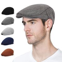 Flat Top Breathable Newsboy Hat Beret Ivy Cap Gatsby Newsboy Mens Cotton Driving Cap