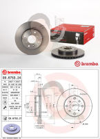 09 6753 21 จานเบรค ล้อ F (ยี่ห้อ BREMBO) รุ่น UV HONDA Accord 2.3 (งูเห่า) ปี 1998-2002 /HONDA CR-V (I) (4 Hole) ปี 1997-2001 /HONDA Prelude ปี1992