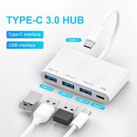 USB ฮับ4พอร์ต USB ชนิด C ถึง USB 3.0 2.0ฮับตัวแยกอะแดปเตอร์ USB-C แท่นสำหรับ Macbook Pro iPad Surface Samsung S21 Xiaomi Feona