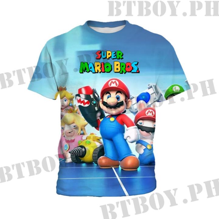 mario-bros-t-shirt-for-kids-fashion-print-game-shirt