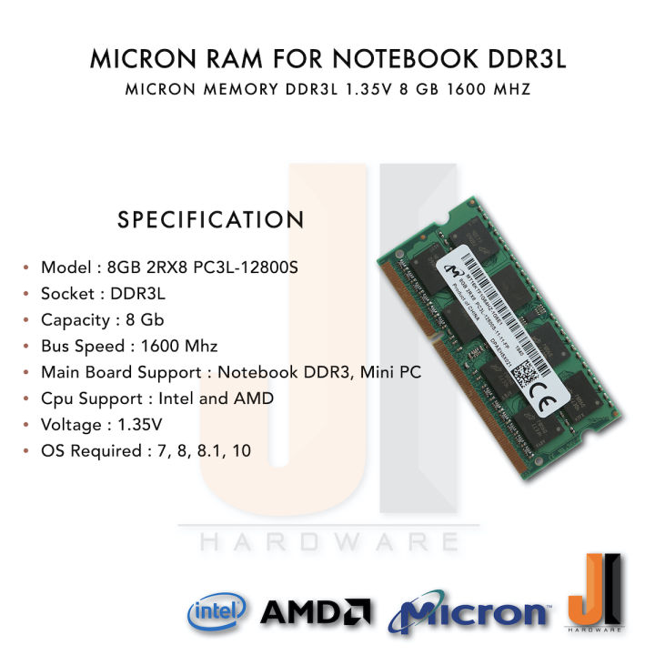 micron-ram-for-notebook-ddr3l-1600-mhz-8-gb-1-35v-ของใหม่