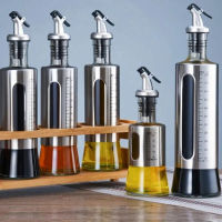 200300500ml Oil Bottle with Scale Multifunctional Glass Seasoning Storage Dispenser for Kitchen