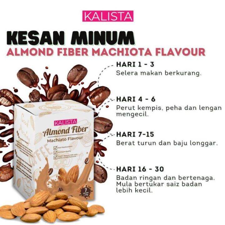 Almond fiber kalista pencair lemak tepu ORIGINAL HQ Lazada