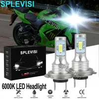 2x70วัตต์สีขาวบริสุทธิ์ Motorcylce LED หลอดไฟหน้า6000พันชุดสำหรับคาวาซากินินจา250 300 650 ZX6R ZX10รถจักรยานยนต์ไฟ Led