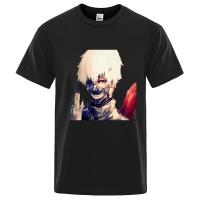 Top MenS And S T-Shirts Anime Ghoul Printed Pattern Short Sleeve Cotton Loose Plus Size Comfortable Trend Top Clothing S-4XL-5XL-6XL