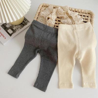 2020 Newborn Baby Cotton Leggings Baby Pants High Waist Cross Lace Belt Baby Leggings Boys Girls Pants Kids Stockings