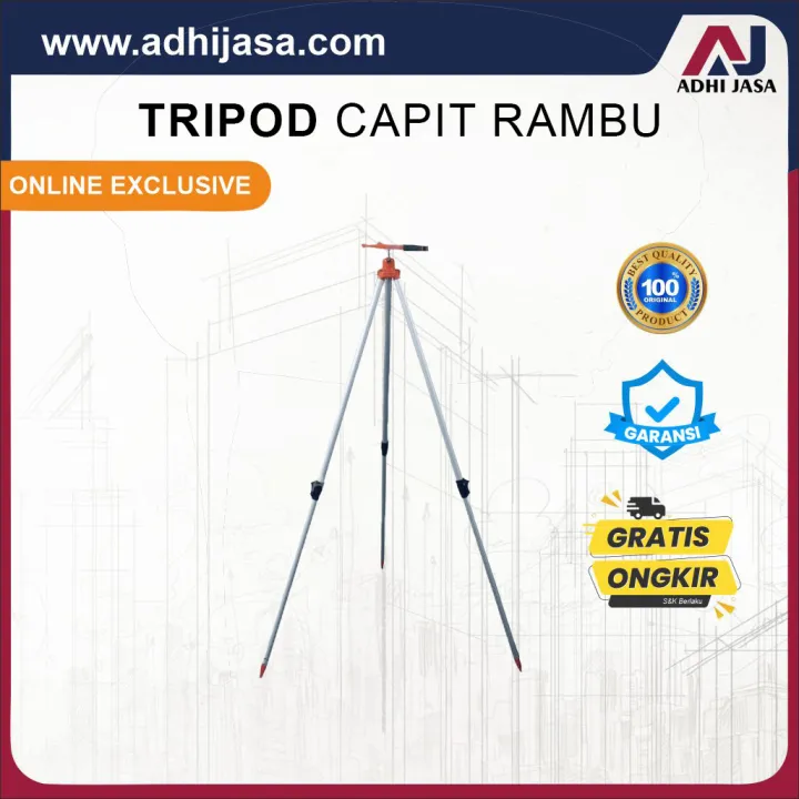 Bipod Tripod Jepit Capit Rambu Stik Mini Prisma | Lazada Indonesia