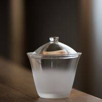 LUWU แก้วทนความร้อน Gaiwan แก้วใส Tureen Kung Fu Teaware 130มล.