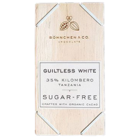 SUGAR-FREE GUILTLESS WHITE35% KILOMBERO WHITE CHO Bohnchen &amp; Co 50 G.