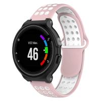 แถบนาฬิกาซิลิโคนสปอร์ตสองสีสำหรับ Garmin Forerunner 220/วิธีการ S5 / S20 (สีดำ + สีเขียว)