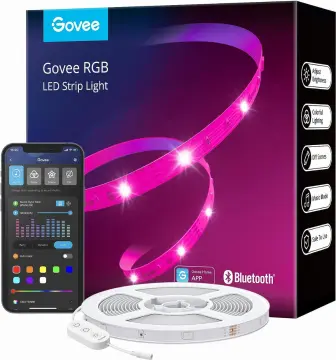  Govee 65.6ft RGBIC LED Strip Lights, Color Changing LED Strips,  App Control via Bluetooth, Smart Segmented Control, Multiple Scenes,  Enhanced Music Sync LED Lights for Room Decor, Party (2 X 32.8ft) 