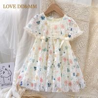 ZZOOI LOVE DD&amp;MM Girls Princess Dresses 2022 Summer New Childrens Clothing Cute Butterfly Lace Bow Comfortable Dress Baby Costume