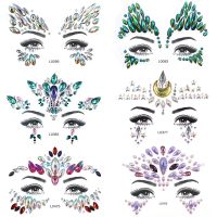 hot【DT】 2022 New Music Face Decorations Masquerade Fashion Colored Temporary Stickers