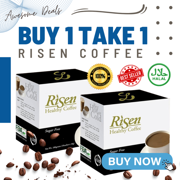 (BUY 1 TAKE 1) RISEN COFFEE MIX / BUTTERSCOTCH FLAVOR / HALAL / SUGAR FREE / IMMUNE BOOSTER