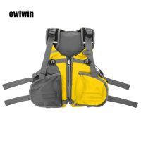 Kayak life jacket Fishing life vest profession Tear resistance of fabric yellow red green Free size less 110KG  Life Jackets