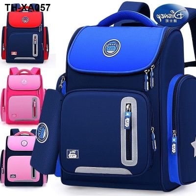 bag grade elementary children the 1-3-6 mens and womens super light burden of portable backpack large capacity