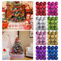 24Pcs/Box Multicolor Xmas Christmas Tree Decor Balls 3cm Glitter Bauble Hanging Ball Party Festival Home Ornaments Decoration