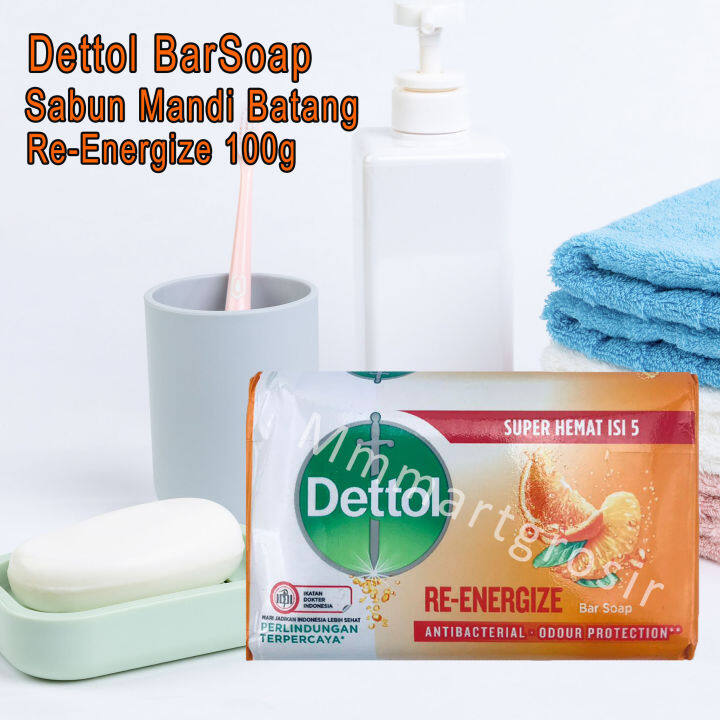 Dettol Bar Soap Sabun Mandi Batang Re Energize 100g Lazada Indonesia 6346