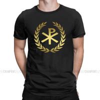 Awesome Byzantine Empire Chi Rho T-Shirts Men T Shirts Crusader Kings Medieval Cross War Games Tee Shirt Gift Idea Clothes