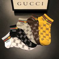 {Sock Shop} ถุงเท้าผ้าฝ้าย GUCC1ผู้หญิงและผู้ชาย5คู่พร้อมกล่อง