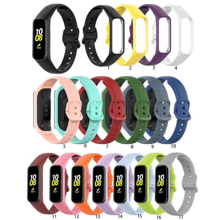 สายสายสำรองซิลิโคนสำหรับ Samsung Galaxy Fit นาฬิกาอัจฉริยะ2 SMR220