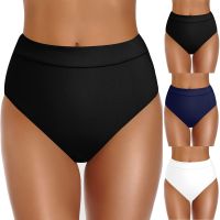 【LZ】ஐ❅  Barriga alta preto bikini mulheres verão cuecas bottoms cintura esportes curto seco nadar maiô calças de controle rápido novo troncos