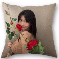 (All in stock, double-sided printing)    Two Momo pillowcases with high-quality cotton linen 45X45cm side pillows decorated with new 1213   (Free personalized design, please contact the seller if needed)