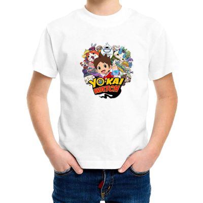 เสื้อยืดแขนสั้น พิมพ์ลายการ์ตูนอนิเมะ "YO-KAI WATCH" สําหรับเด็ก *UNISEX* K124