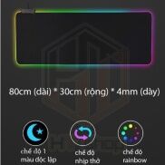 Bàn Di Chuột RGB, Lót Chuột Pad RGB Có Đèn Led Viền Loại Lớn 80x30cmx4mm