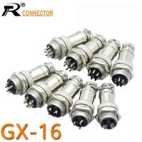 【】 First Follow Shop 1ชุด GX16 XLR 16มม. 2 3 4 5 6 7 8 9 10ปลั๊กหมุดตัวเมียซ็อกเก็ตตัวเชื่อมต่อการบินคุณภาพสูง