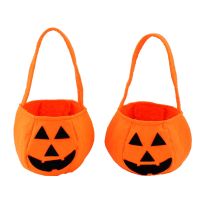 [COD] pumpkin bag portable three-dimensional non-woven candy costume matching props factory direct spot