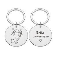 ♕◈◆ Personalized Plate Pet Tag Cat Dogs Collar Accessories Medal Free Engraving Kitten Puppy Name Engraved Lettering Cat face Badge