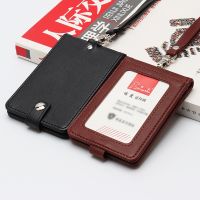 hot！【DT】✼  Leather Card Holder Employee Name Permit Badges Retractable Business ID Student Access