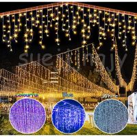 {ItalyNest shop}?Lampu Raya ริ้วสายไฟ4M 96LED หลอดไฟประดับแบบสายไฟประดับสวยงามกันน้ำ Lampu Hiasan Warna Hari Raya ตกแต่ง