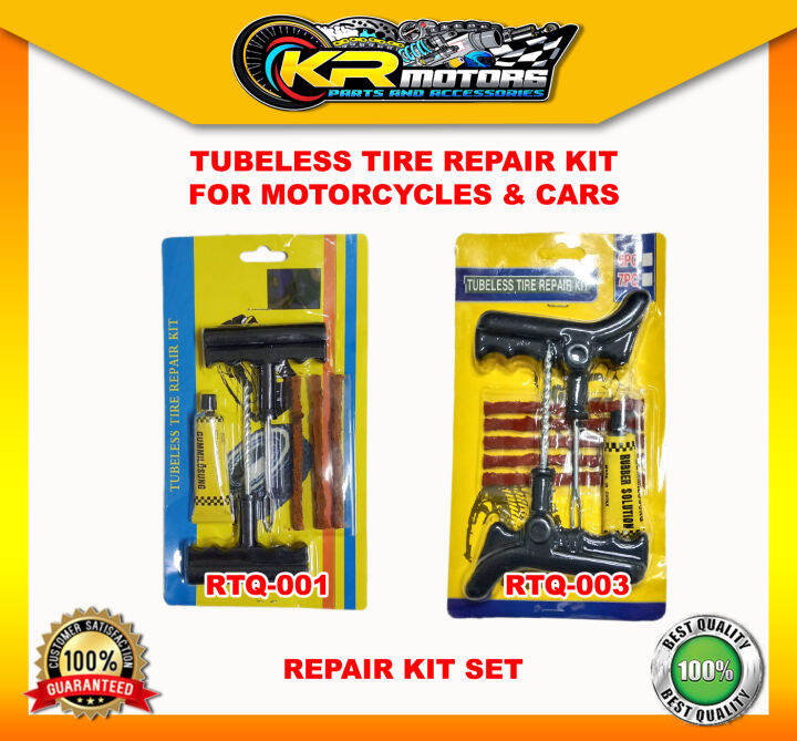 Tubeless Tire Repair Kit for Motorcycles / Cars Quick and Easy