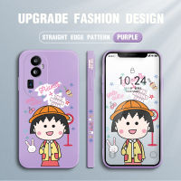 เคสโทรศัพท์สำหรับ OPPO Reno10 Pro + 5G เคสมือถือการ์ตูนอะนิเมะ Chibi Maruko-Chan เด็กผู้หญิงพิมพ์ลายด้านข้างดีไซน์แบบผู้หญิงเคสขอบสี่เหลี่ยมปลอกซิลิโคนน้ำคลุมทั้งหมดเคสป้องกันทนแรงกระแทกกล้อง