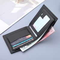 Men Vintage Wallet PU Leather Money Short Slim Male Purses Credit ID Cards Pictures Holder Wallet Coin Business Foldable Bags