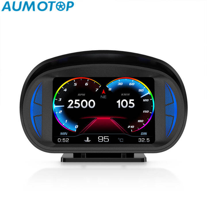 Inch Car Head Up Display Obd Gps Slope Meter Atmosphere Lamp Full