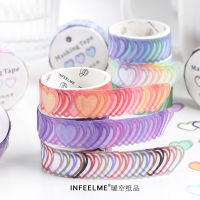 Winzige 100pcs Macaron Washi Stickers Heart-shaped Cute Mark Sticker Journal Decor Supplies