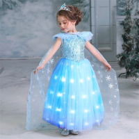 Uporpor Frozen 2 Princess LED Dress For Girls Party Cosplay Sequin Costume Snow Queen Birthday Carnival Gown Kids Clothing...