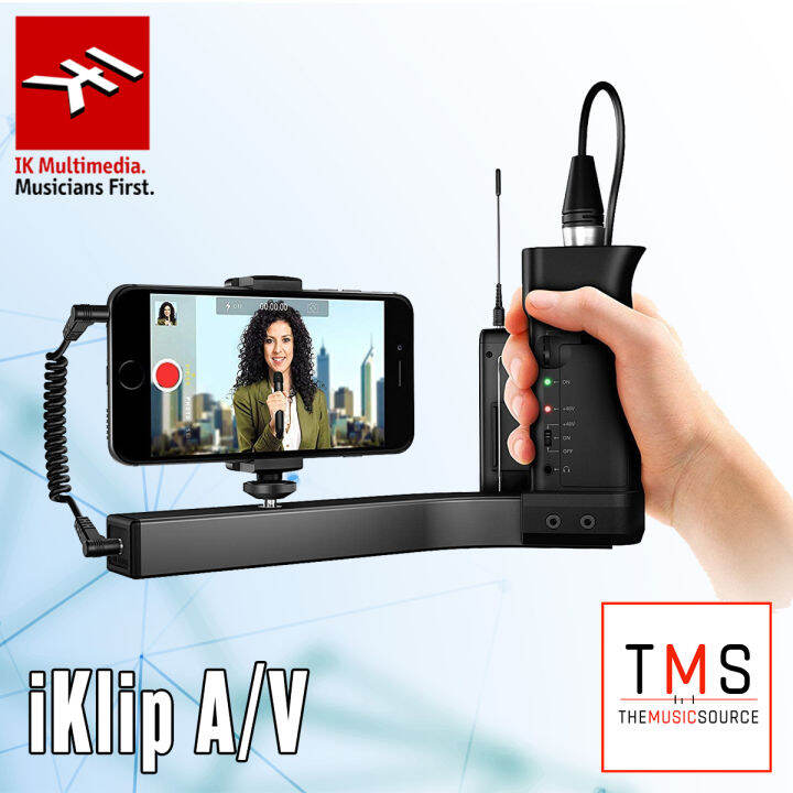IK Multimedia iKlip A/V Broadcast Audio/Video Mount & PreAmp for